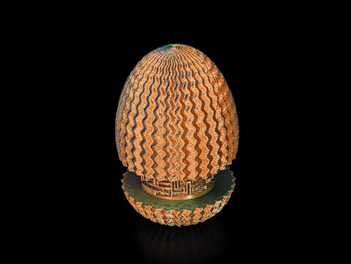 Miniatura 3 do modelo 3D Egg Maze Container cactus pattern