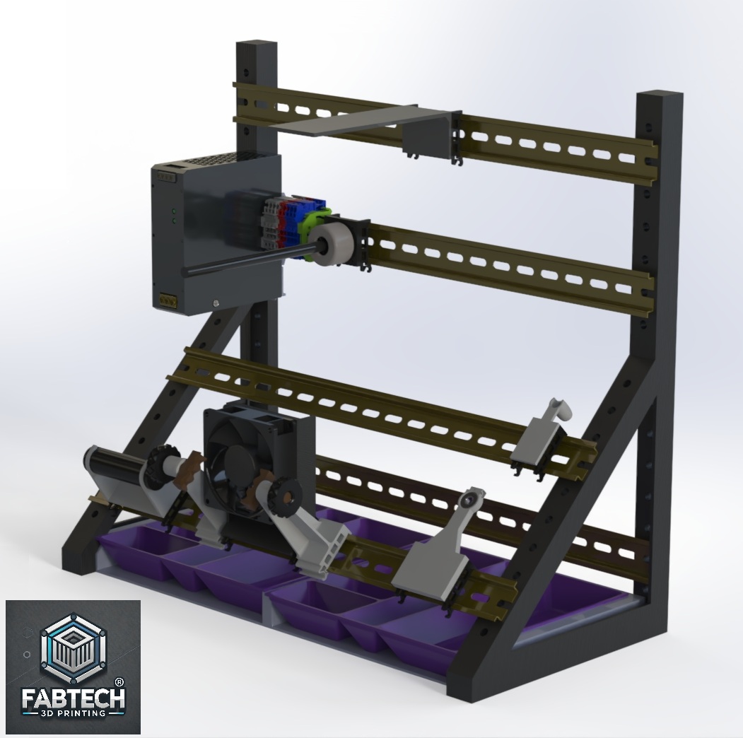 Din Rail Based Modular Workstation (Work In Progress) 3D model thumbnail