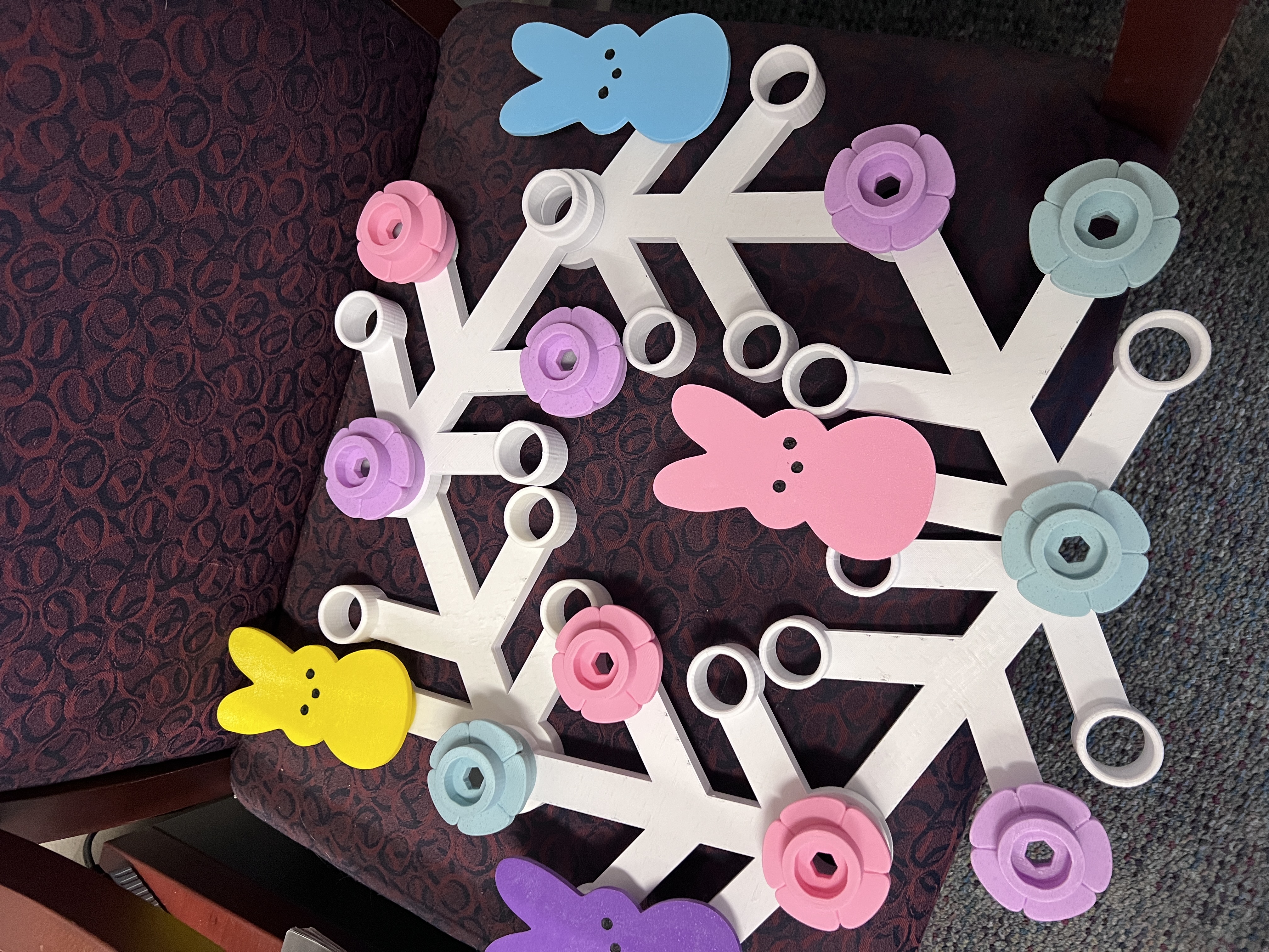Easter Bunny for Giant LEGO Wreath (Inverted Eyes) 3D model thumbnail