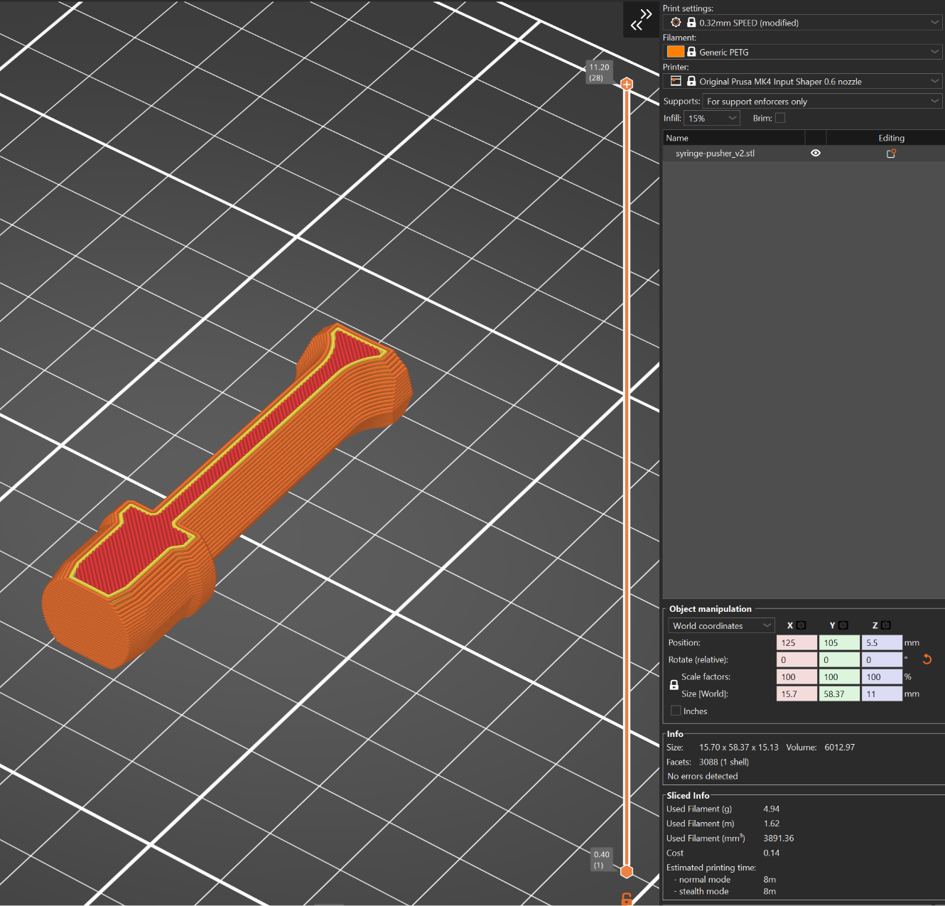 Syringe Pusher | More stable version