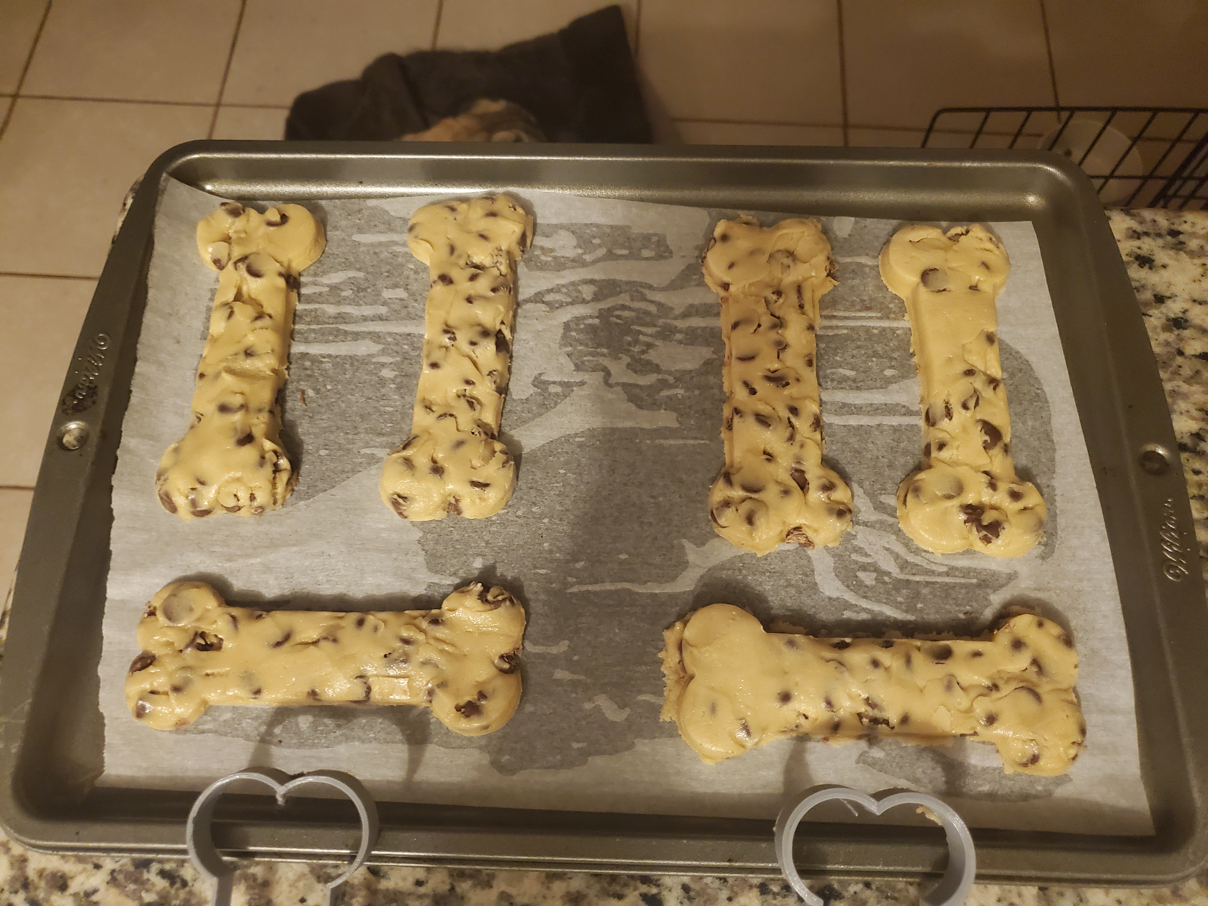 Bone shaped cookie cutter