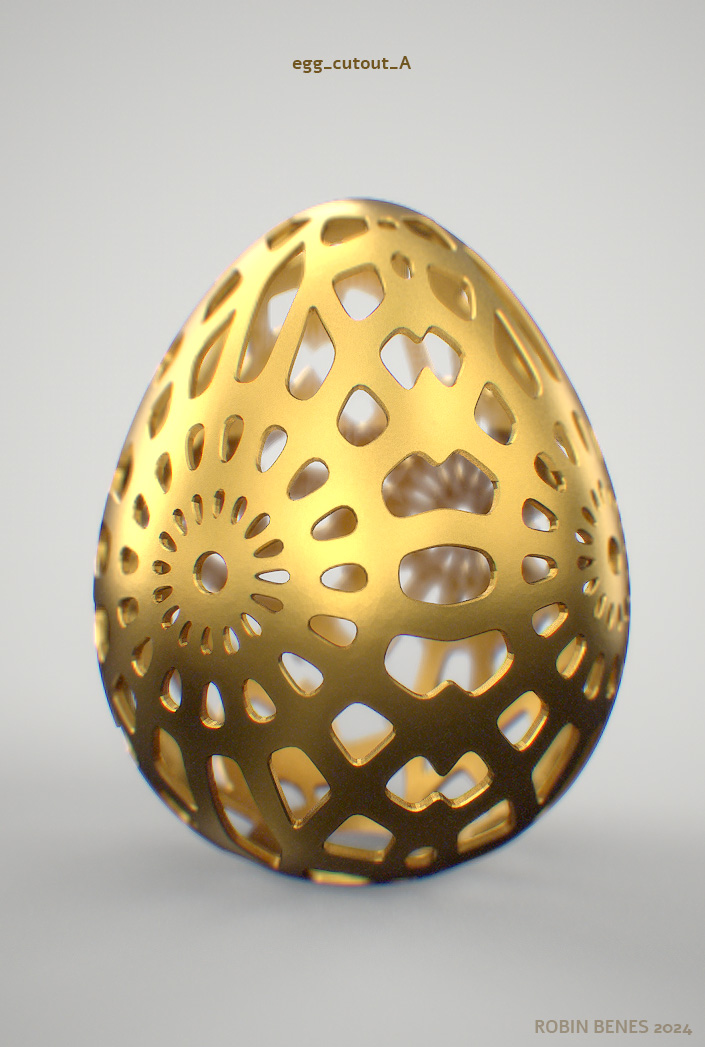 Miniatura 3 do modelo 3D easter eggs bundle 01