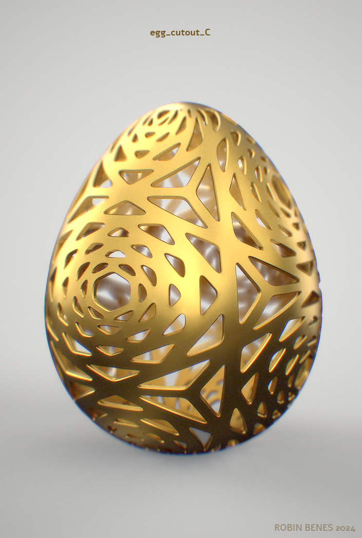 Miniatura 2 do modelo 3D easter eggs bundle 01