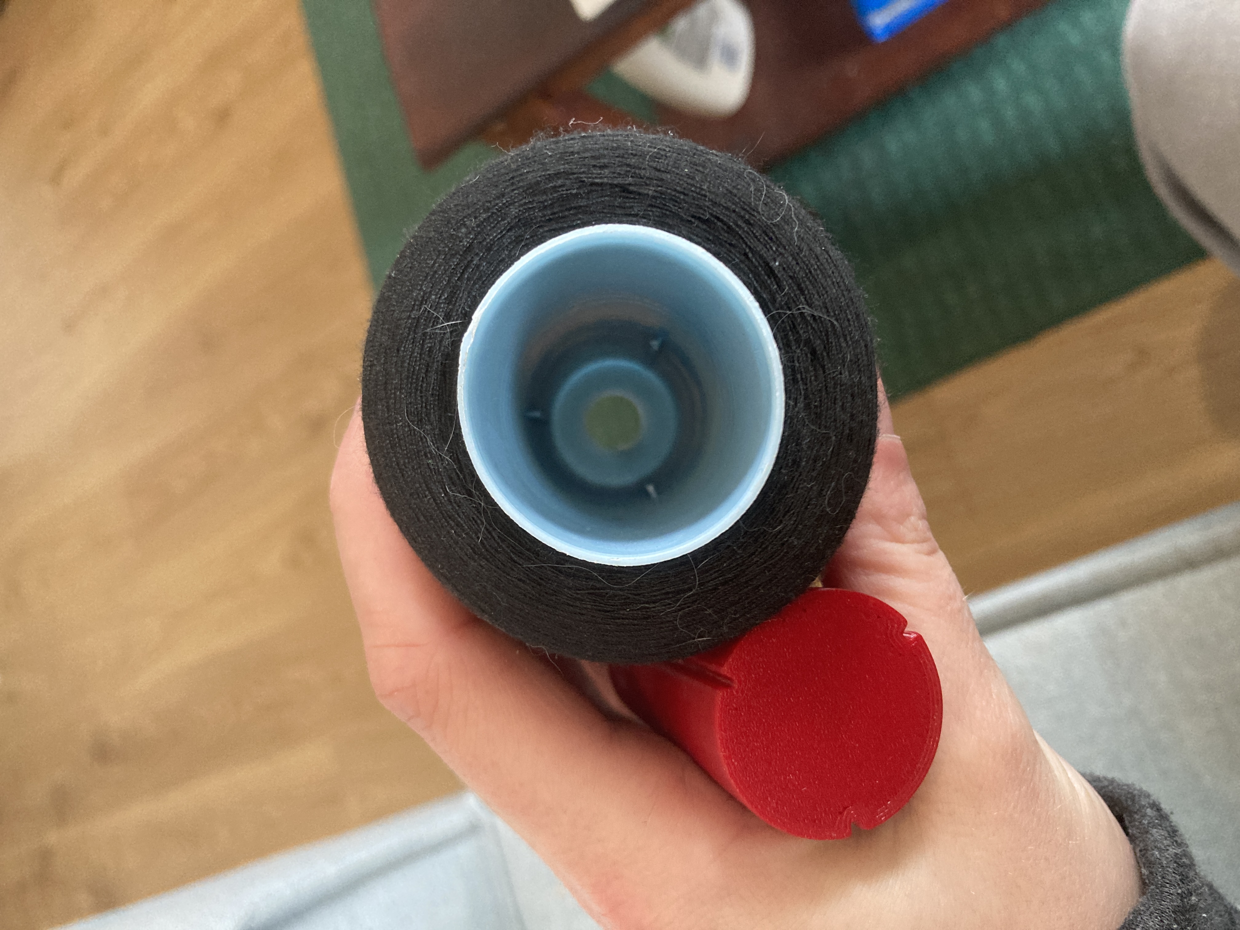 Large cone shaped spool adapter for sewing