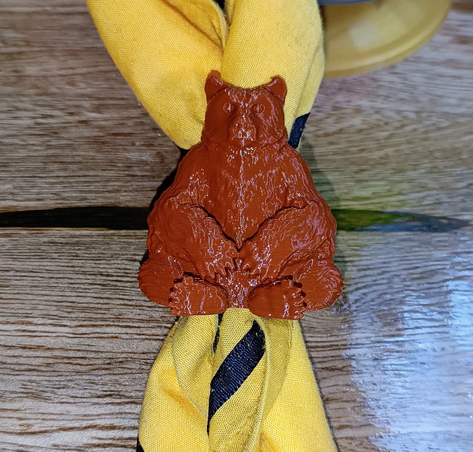 Sitting Bear Scout and Wagggs woggle