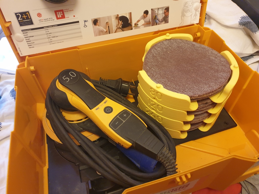 Mirka Systainer Organizer - Stackable sanding disk (150mm) + base plate