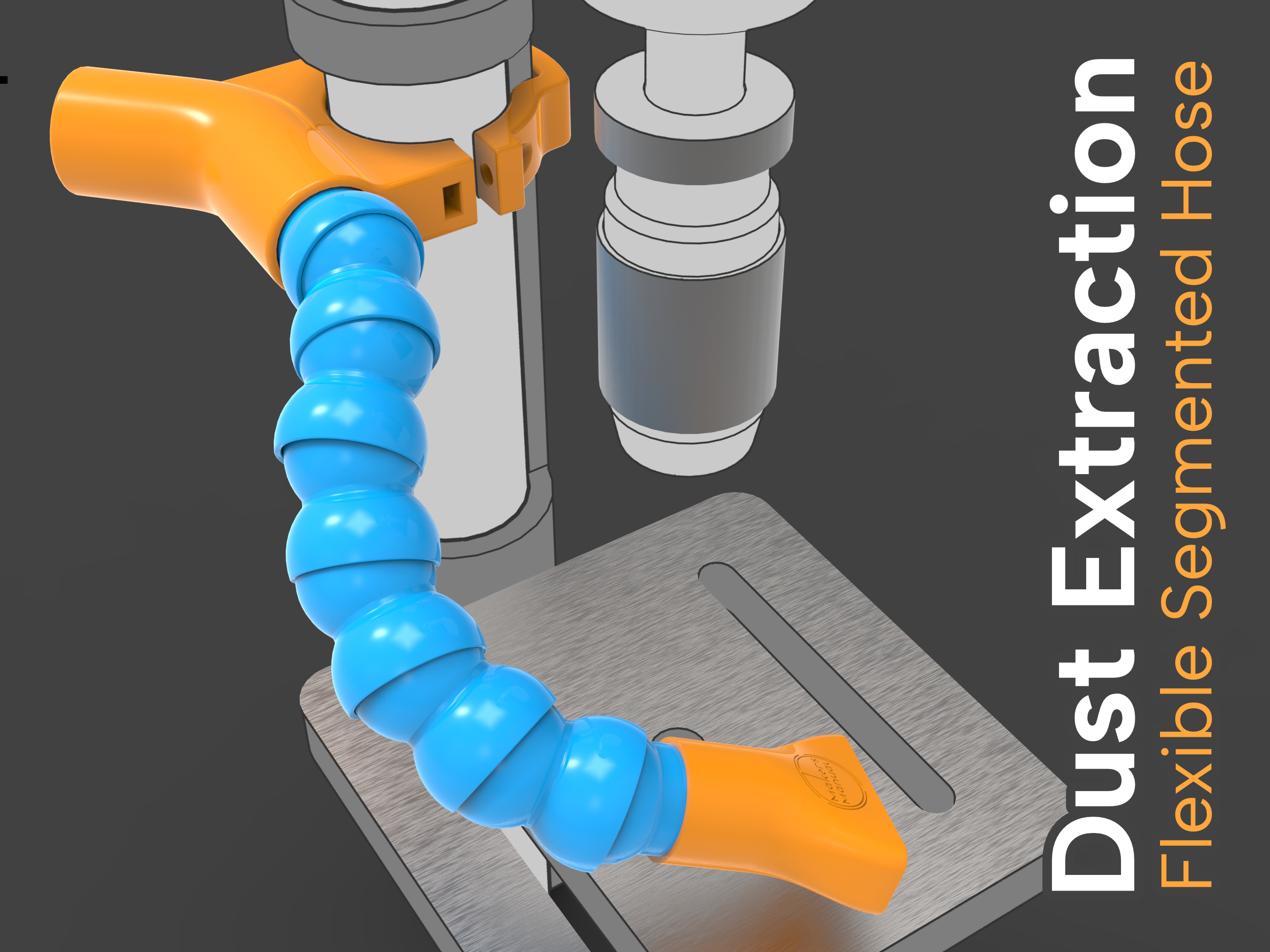 Flexible Hose for Dust Extraction 3D model thumbnail
