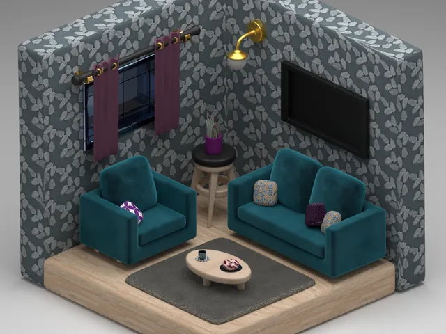 3D Living room