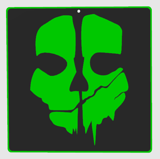 Miniatura 2 do modelo 3D CoD: Ghost Wall Art