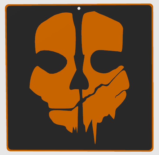 Miniatura 3 do modelo 3D CoD: Ghost Wall Art