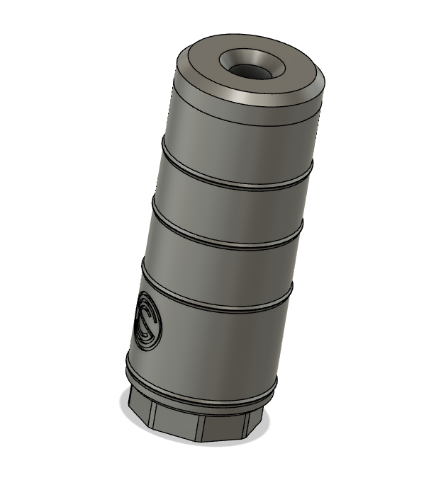Airsoft silencer w/ baffles