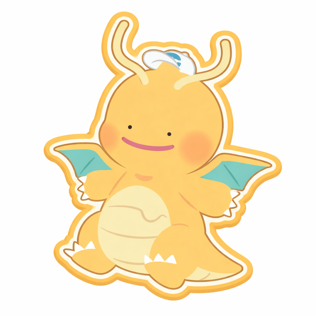 Pokopia Dragonite Cookie Cutter