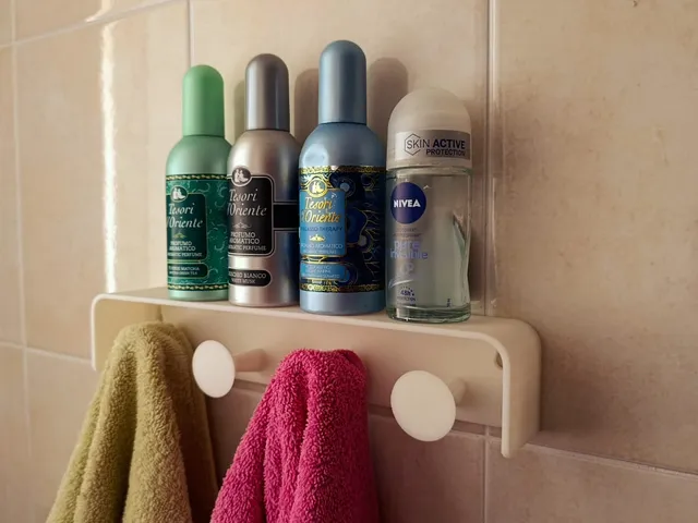 Bathroom towel rack and shelf - Easy printing