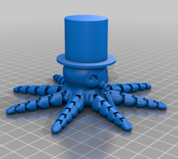 octopus with hat