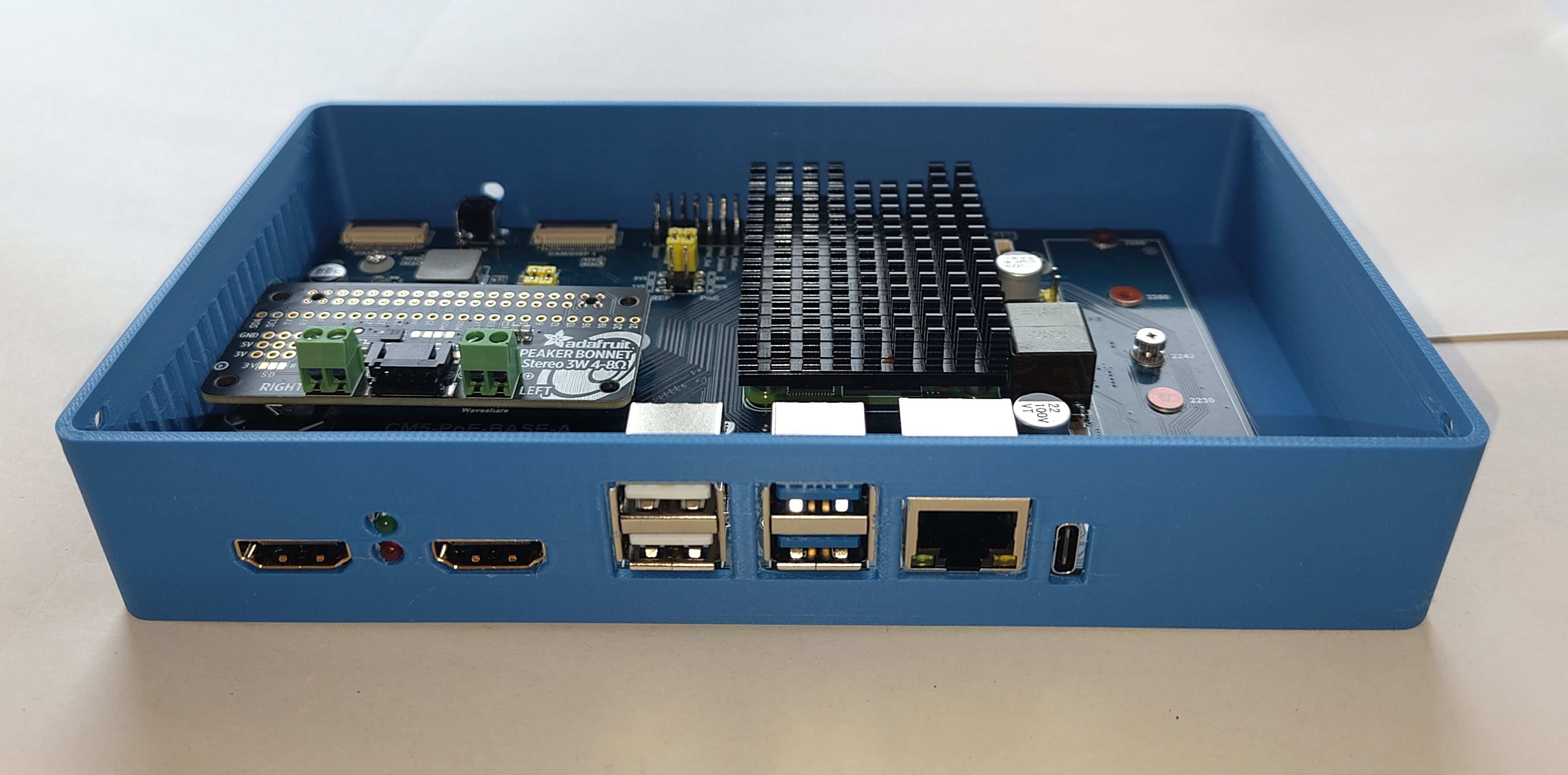 Waveshare CM5 IO Board Case (2‑Part, Fan‑Ready)