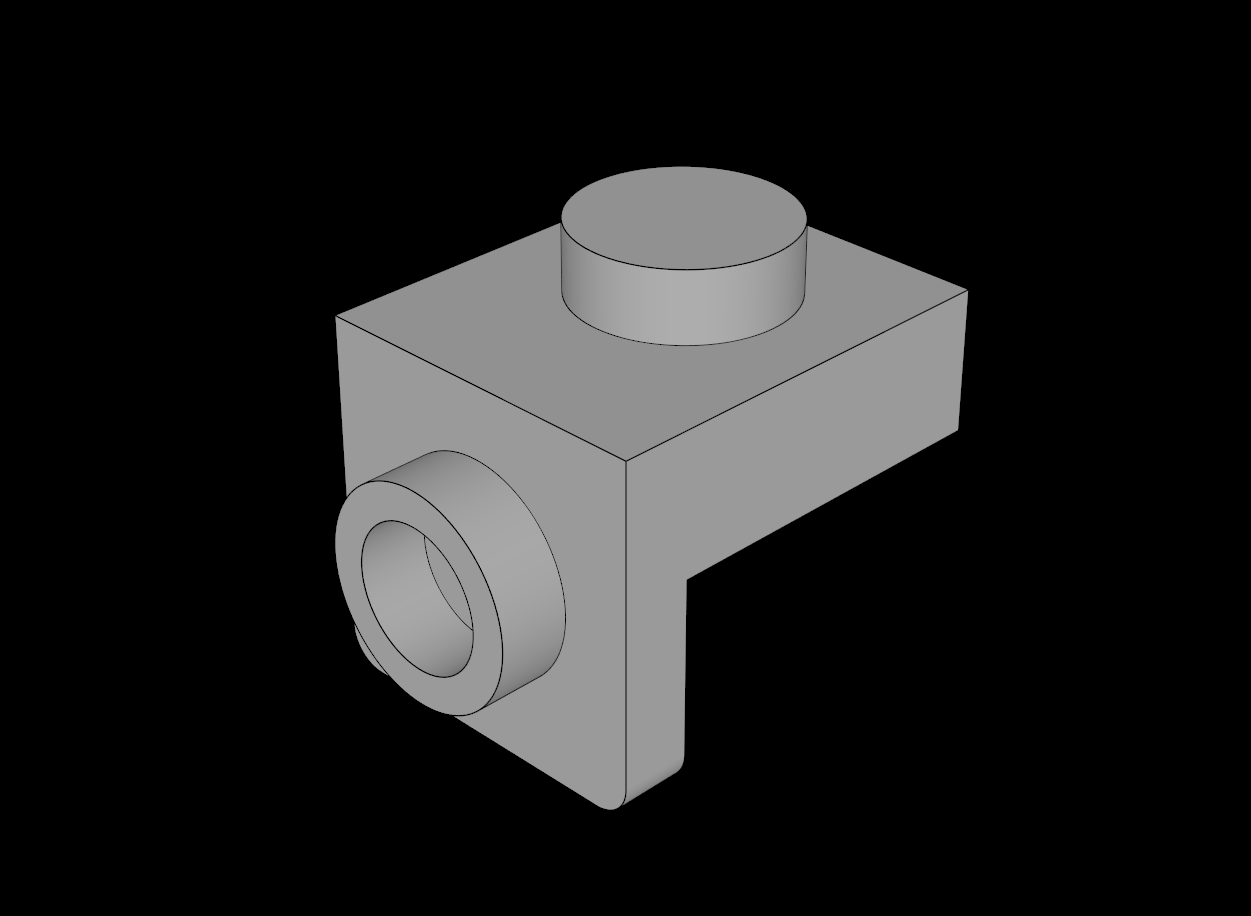 Lego Compatible (36841.dat) Bracket  1 x  1 -  1 x  1 Down