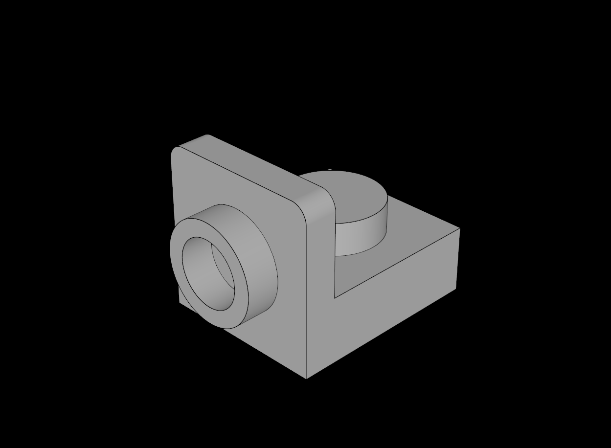 Lego Compatible (36840.dat) Bracket  1 x  1 -  1 x  1 Up