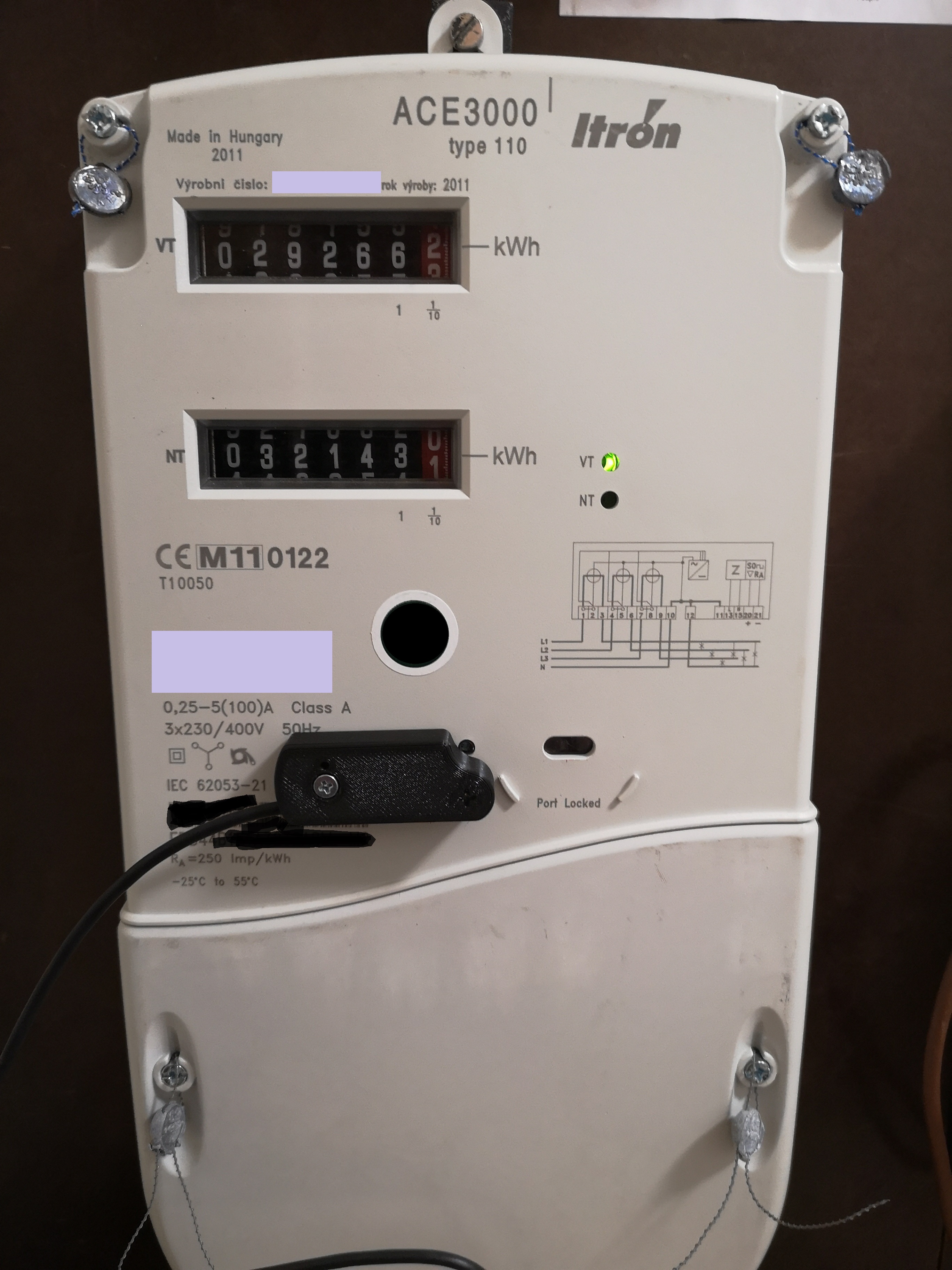 Electricity meter optical pulse sensor