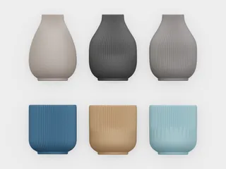 6 Simple Vases by random_dutchman | Download free STL model ...