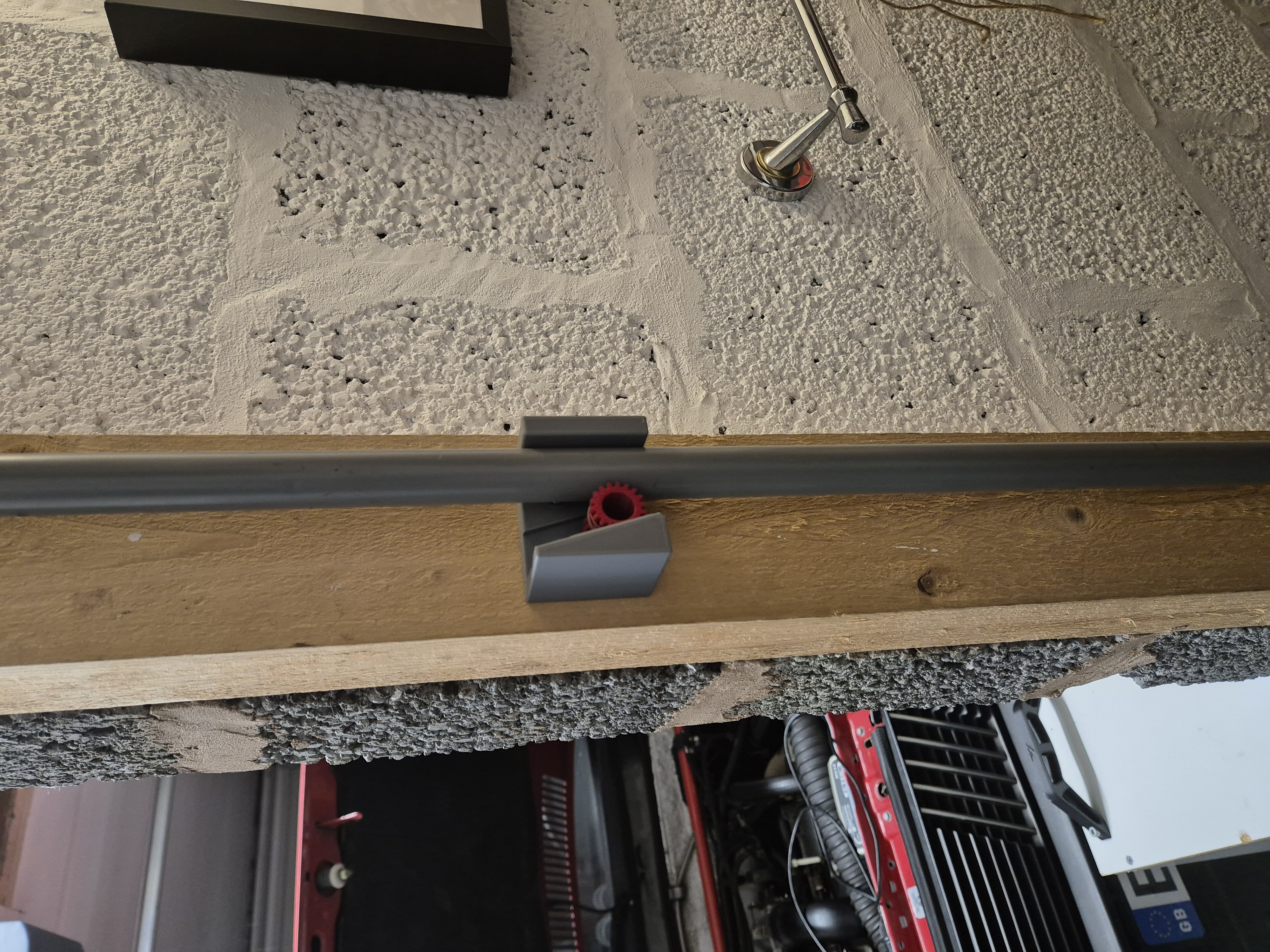 Gravity Broom Holder CSK Woodscrew Mounting Holes
