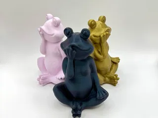 Cute Sitting Frog Figurine by Stigern, Download free STL model