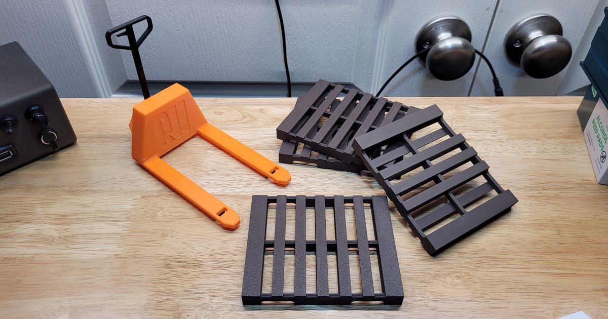 GMA Pallet Coasters and Hand Truck by RevHazlett | Download free STL ...