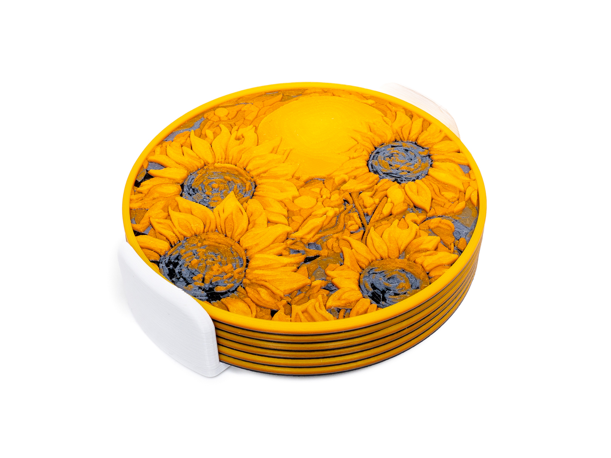 Miniatura 2 do modelo 3D Sunflower Coaster