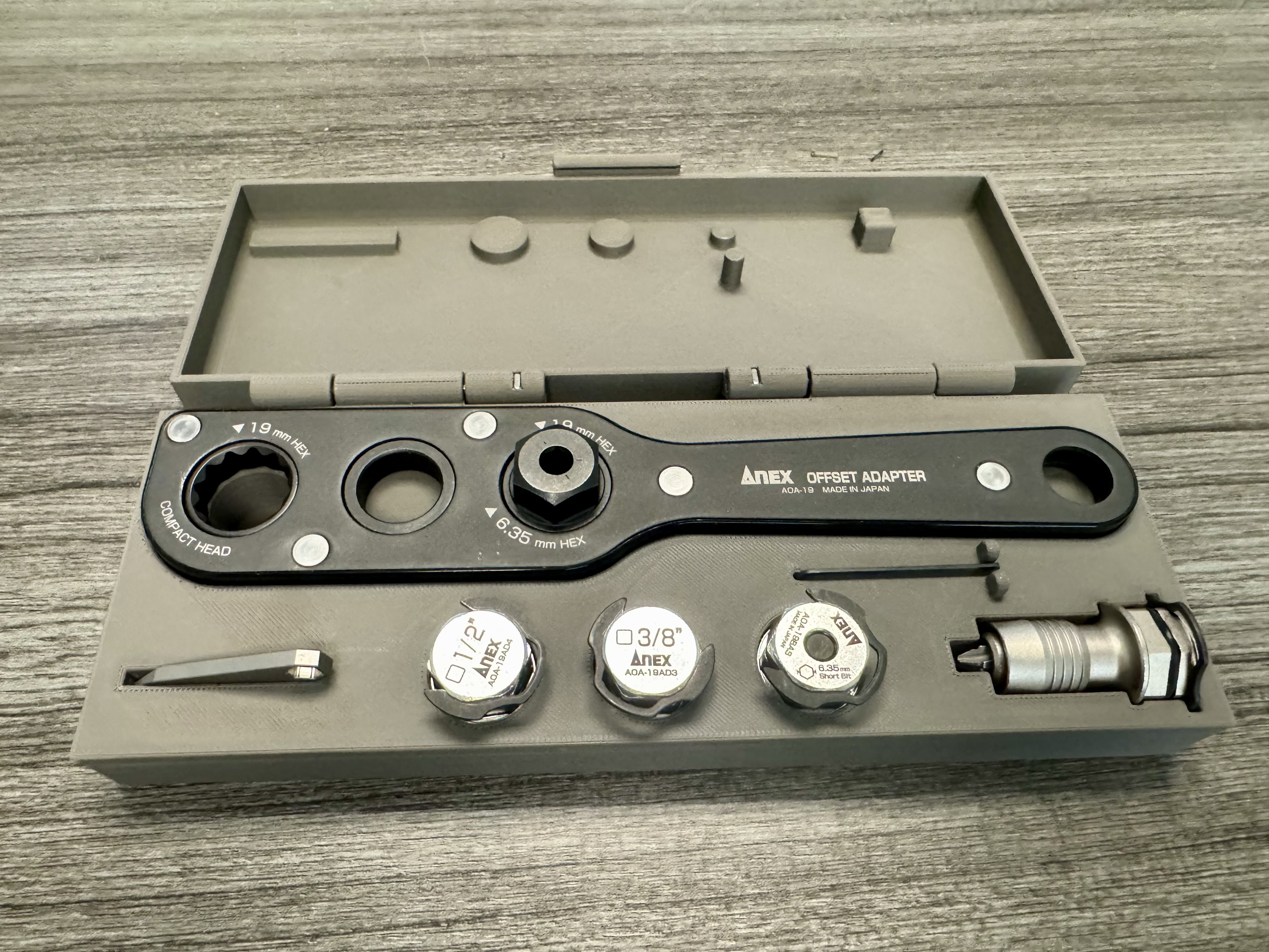 Hinged Clamshell Case for Anex Offset Adapter