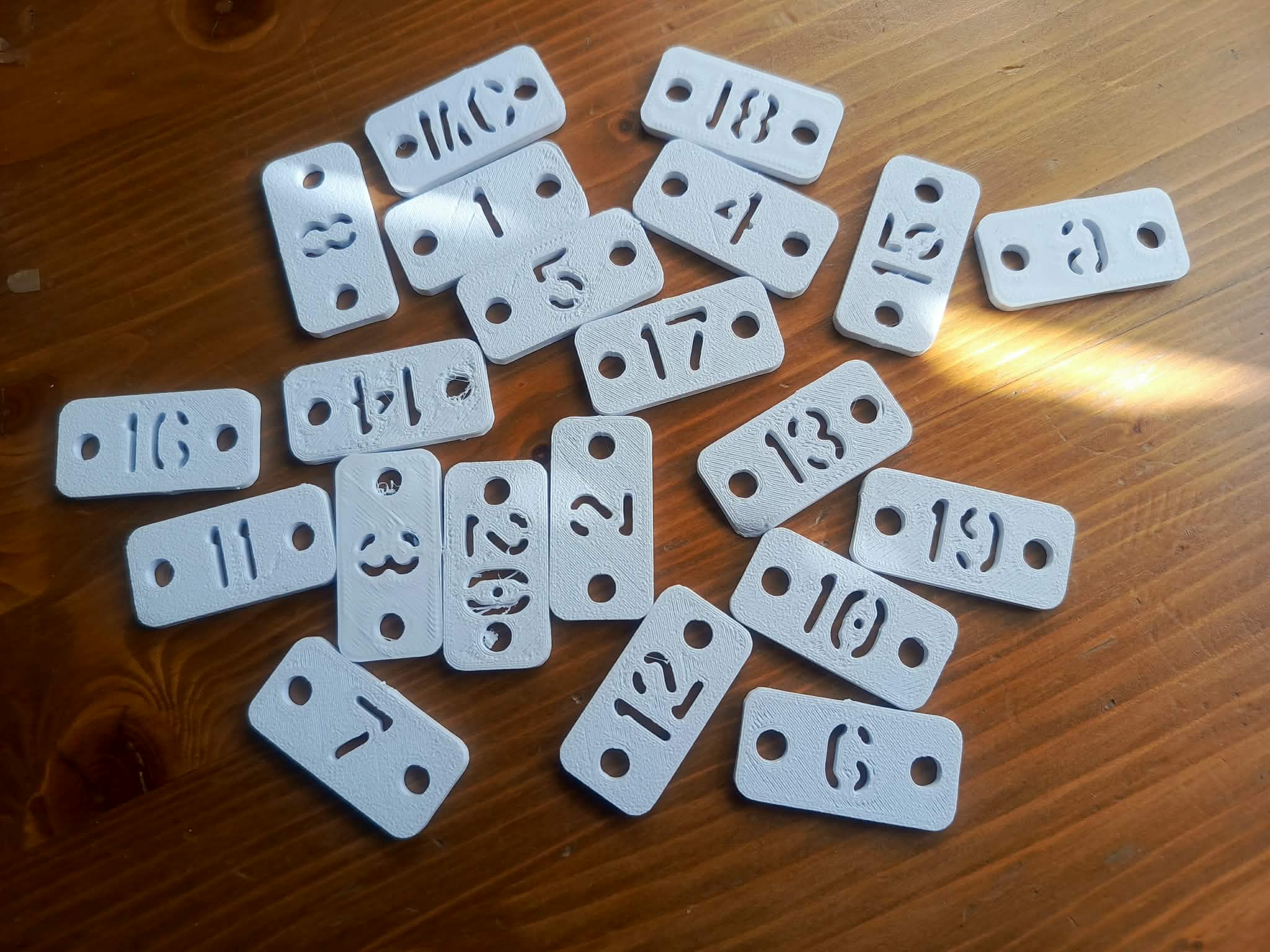 Stencil Key Tag Set (Rooms 1–20 + WC)