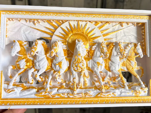 Seven Horses (Saptashwa) Relief Sculpture