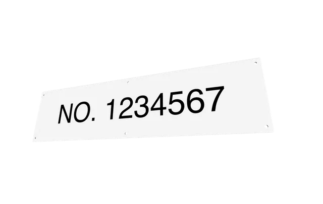 Vessel Number Placard