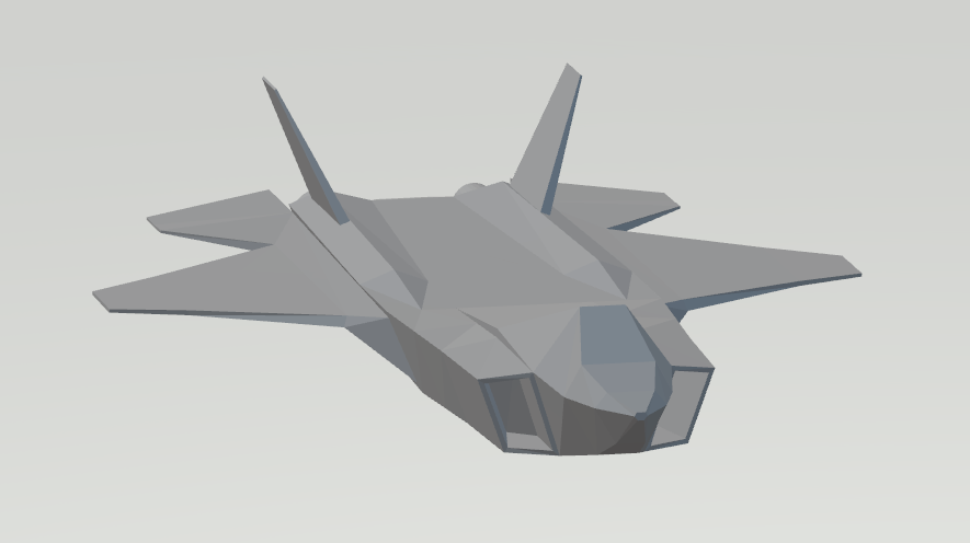 Kaan Jet Fighter Lowpoly
