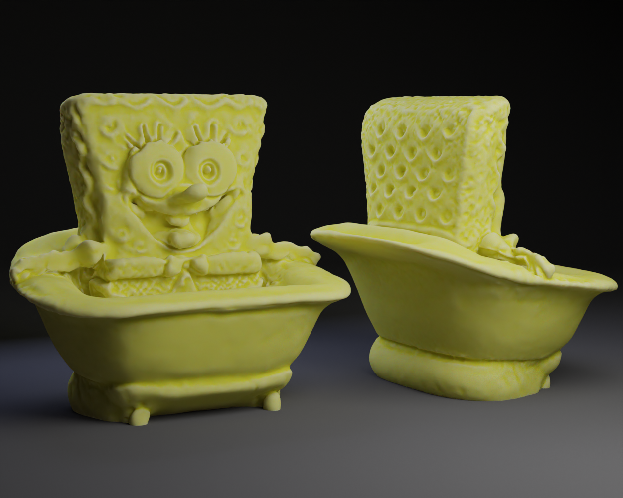 Spongebob Taking a Bath. (LuimaAI Generated) by Peter Farell | Download ...