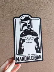 The Mandalorian and Baby Yoda Lightbox LED Lamp
