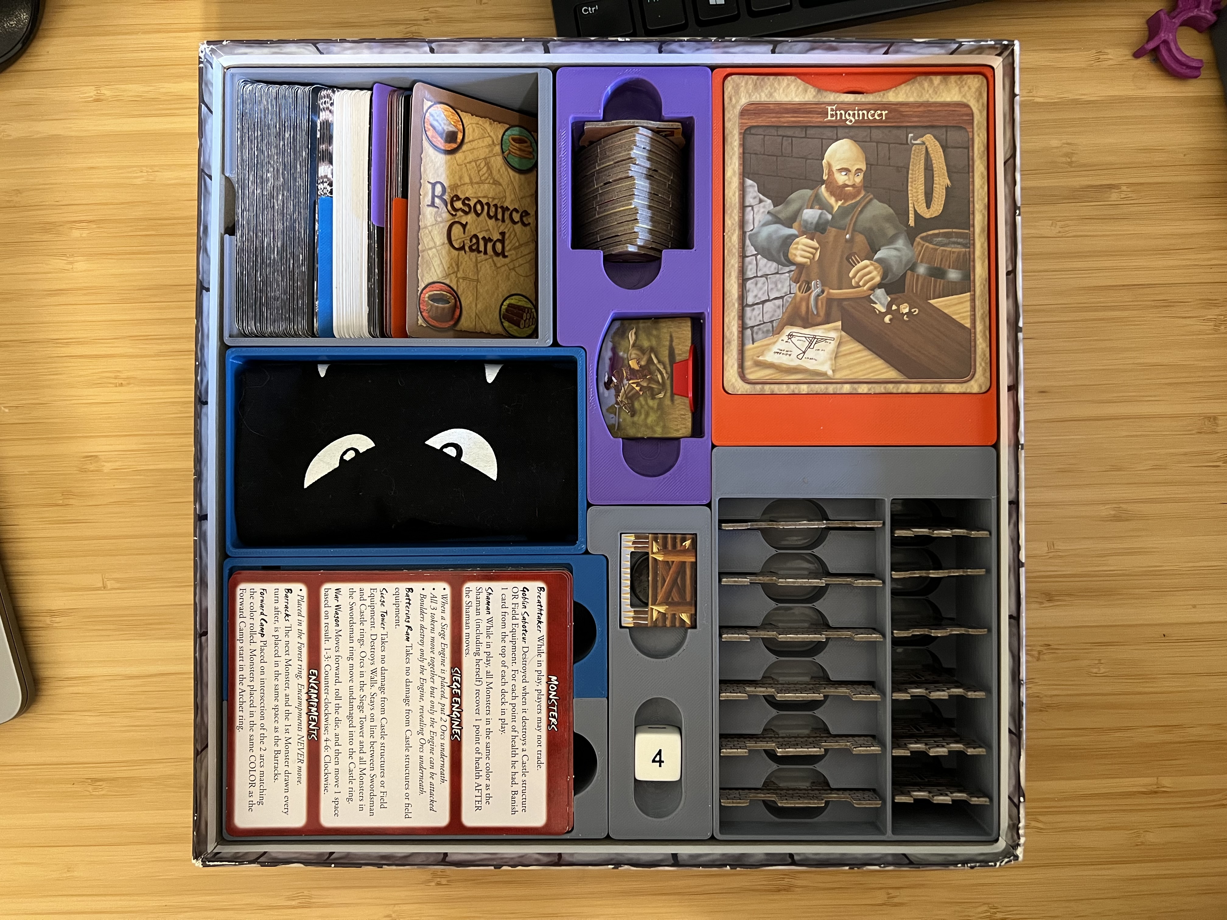 Castle Panic Game Insert/Organizer