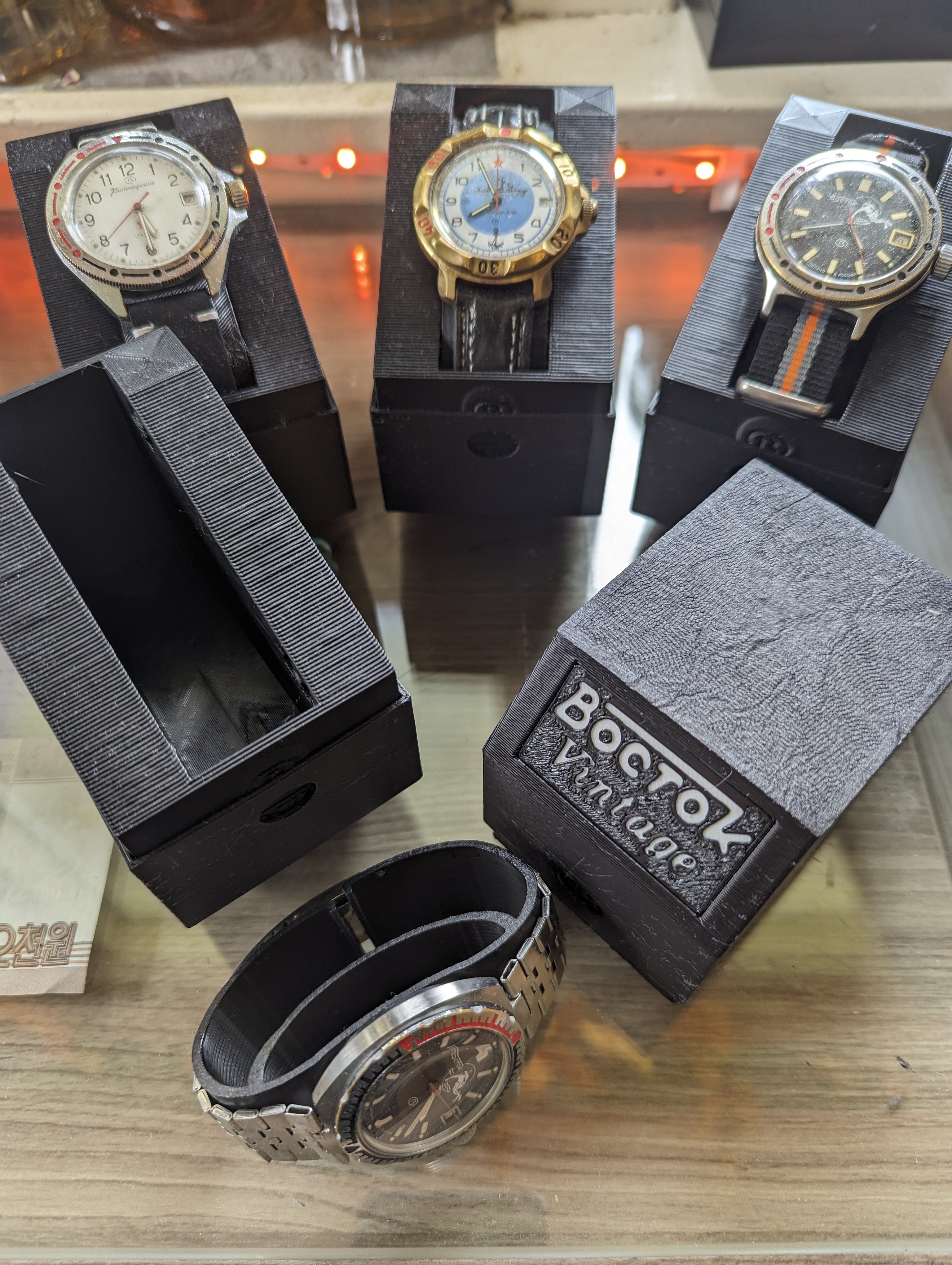 Watch box case and display