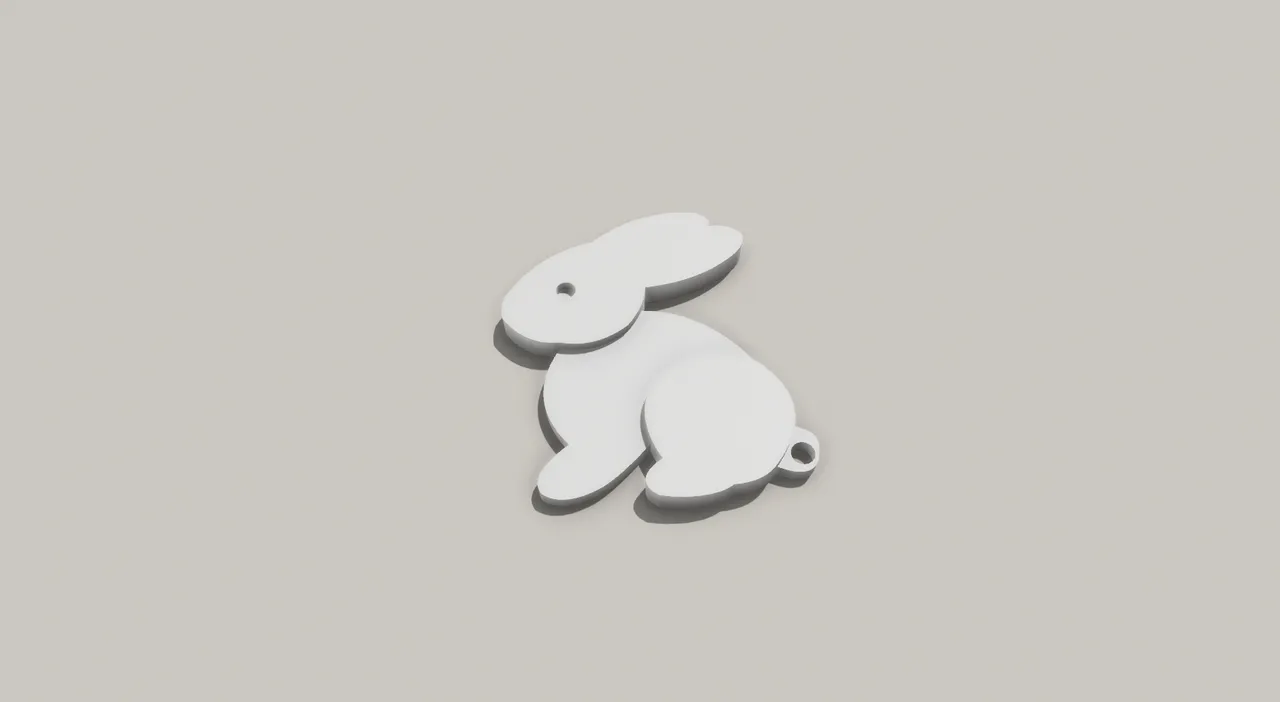 Rabbit keychain by codemers | Download free STL model | Printables.com