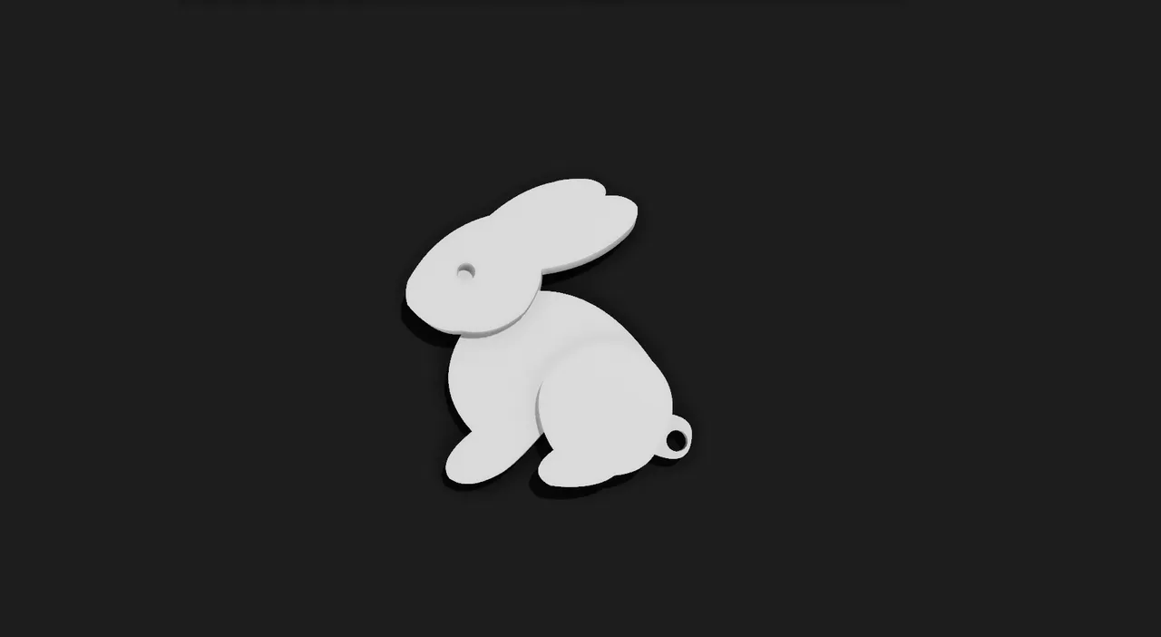 Rabbit keychain by codemers | Download free STL model | Printables.com
