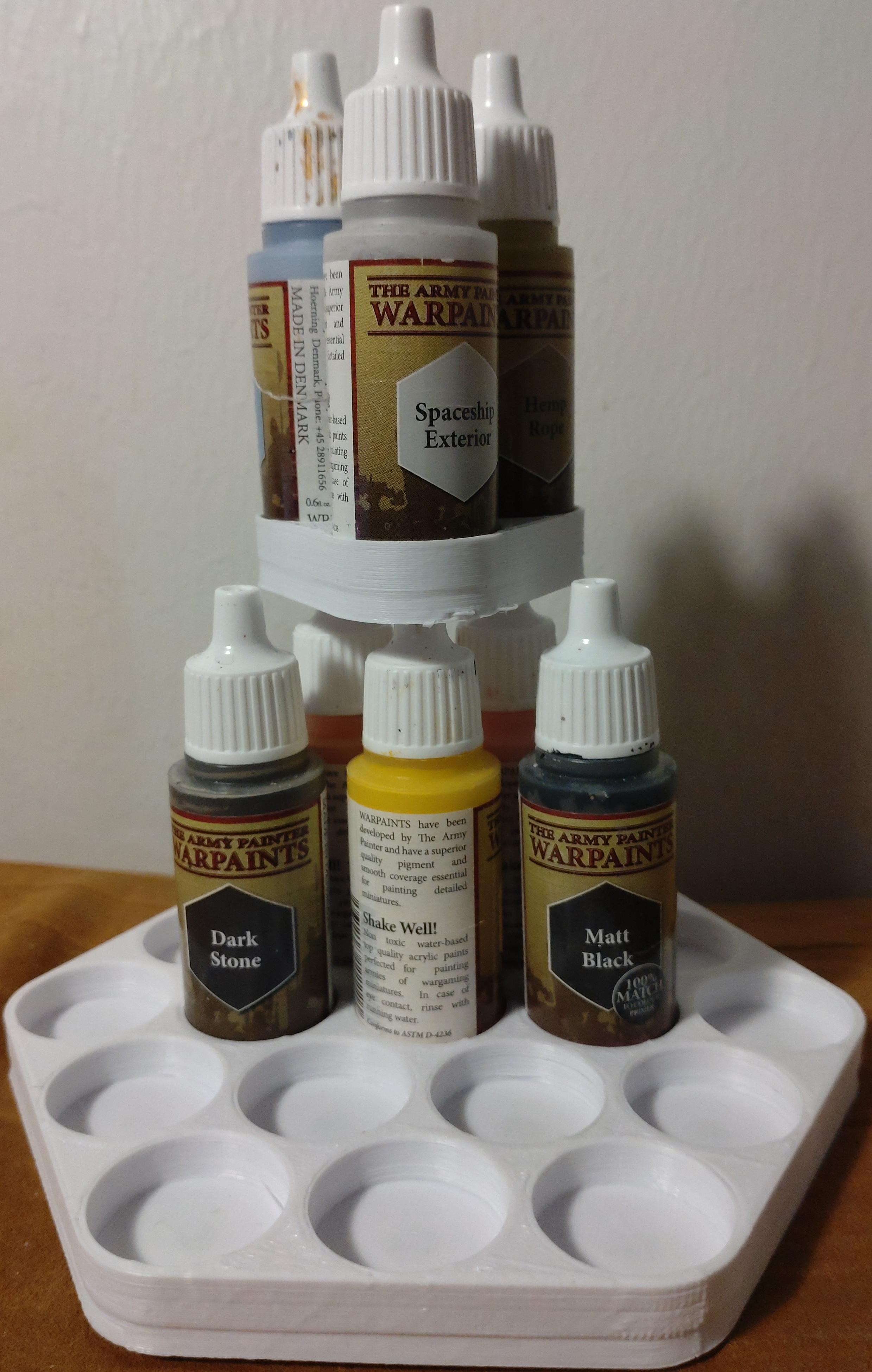 Minimal parametric stackable Army Painter paint pot holders by Jupp3 Download free STL model
