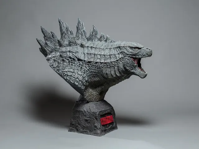 godzilla head bust