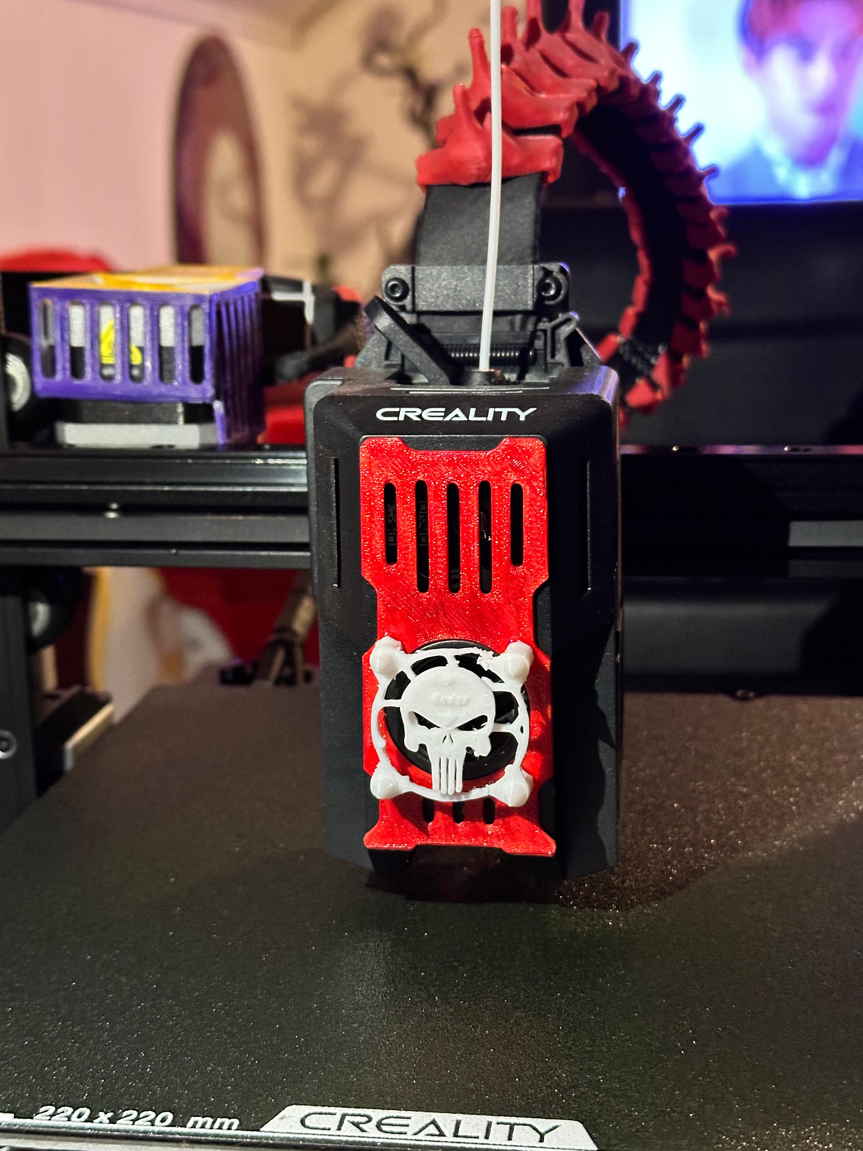 Custom Ender 3 v3 Ke extruder face 3D model thumbnail