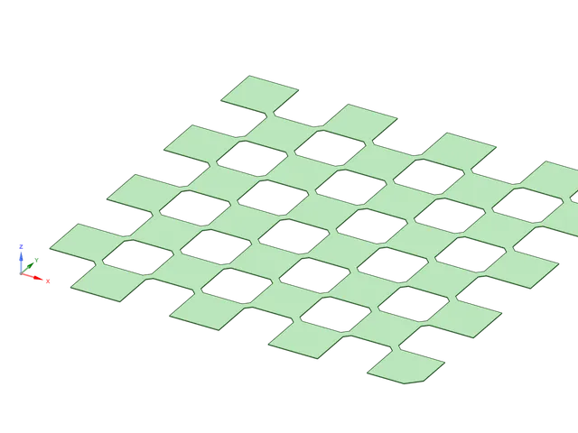 Connected checkerboard bed calibration test pattern