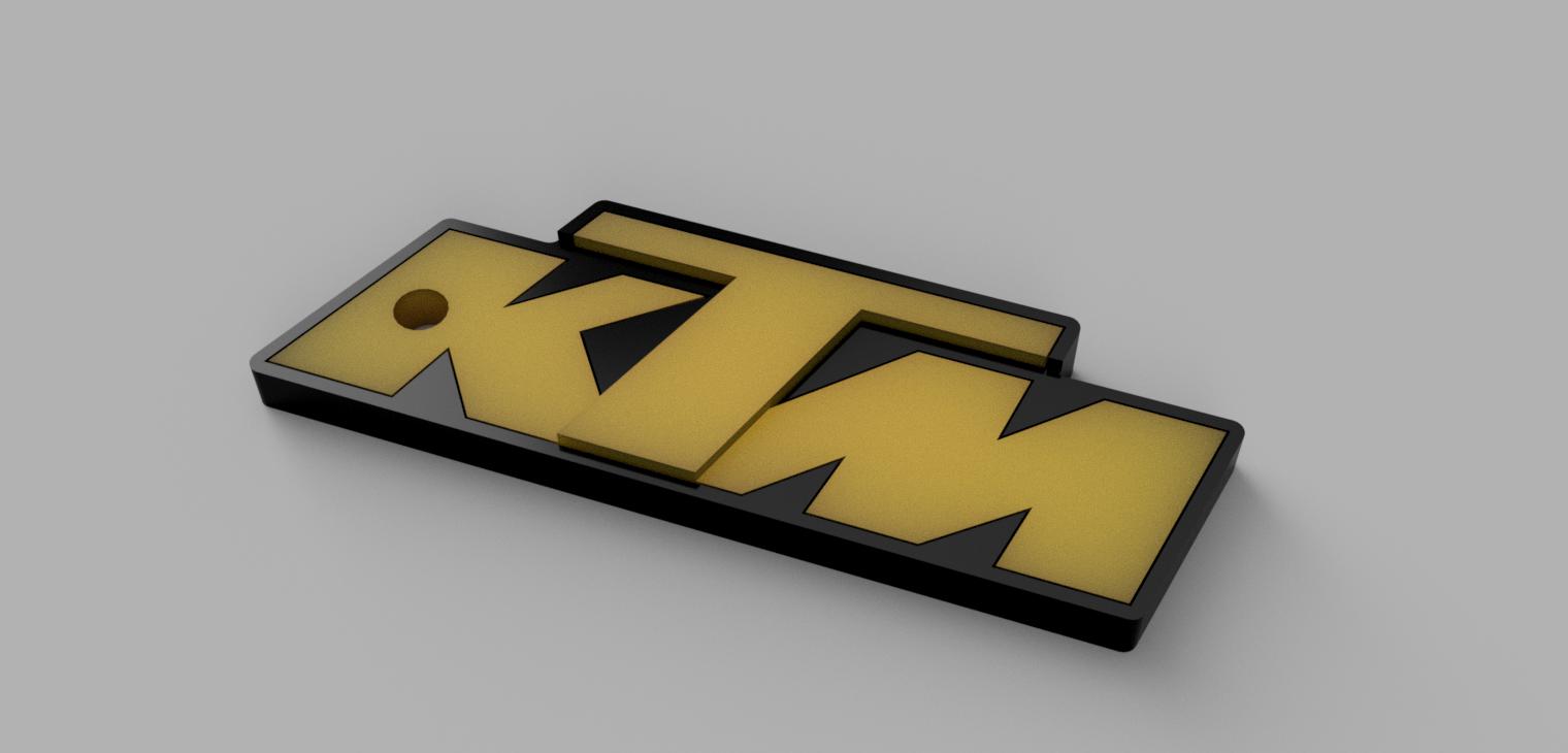 Miniatura 2 do modelo 3D KTM Logo Keychain