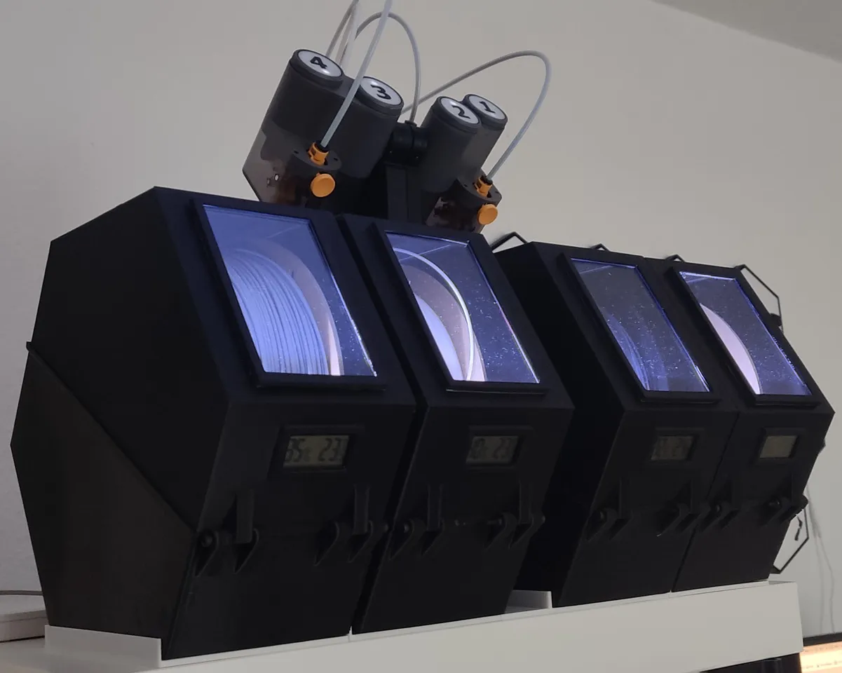 A1 AMS Lite Hexagon Drybox - LED MOD by pixelschubbser | Download