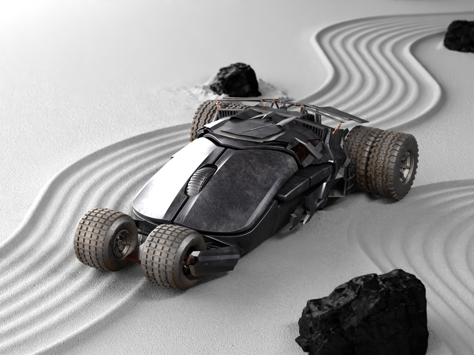 Miniatura 3 do modelo 3D Batmobile HyperX Mouse