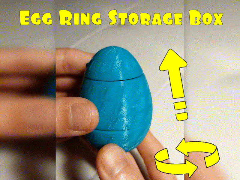 Fidget Twist Open Egg Ring Storage Box