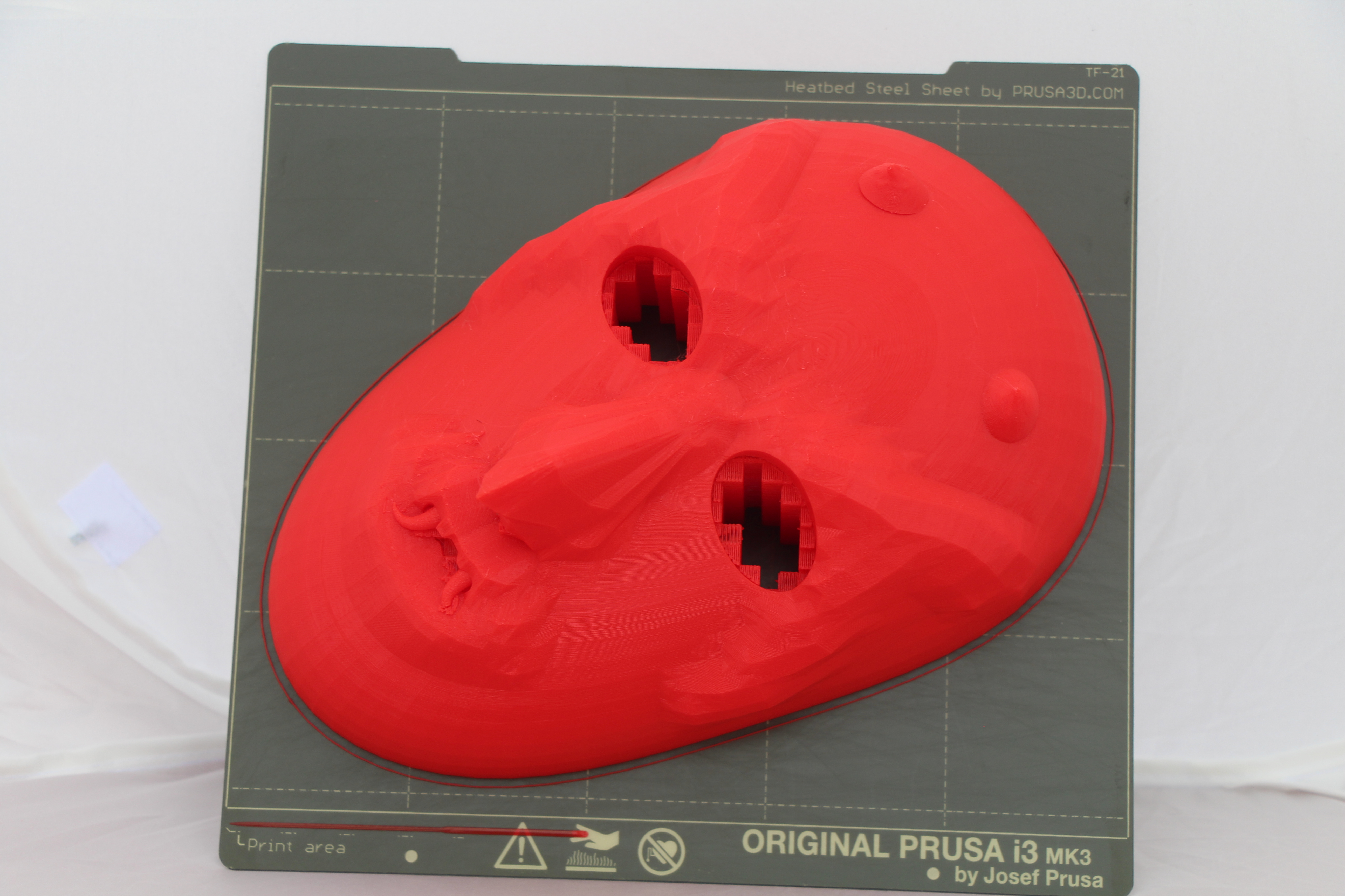 Halloween mask. Red demon.