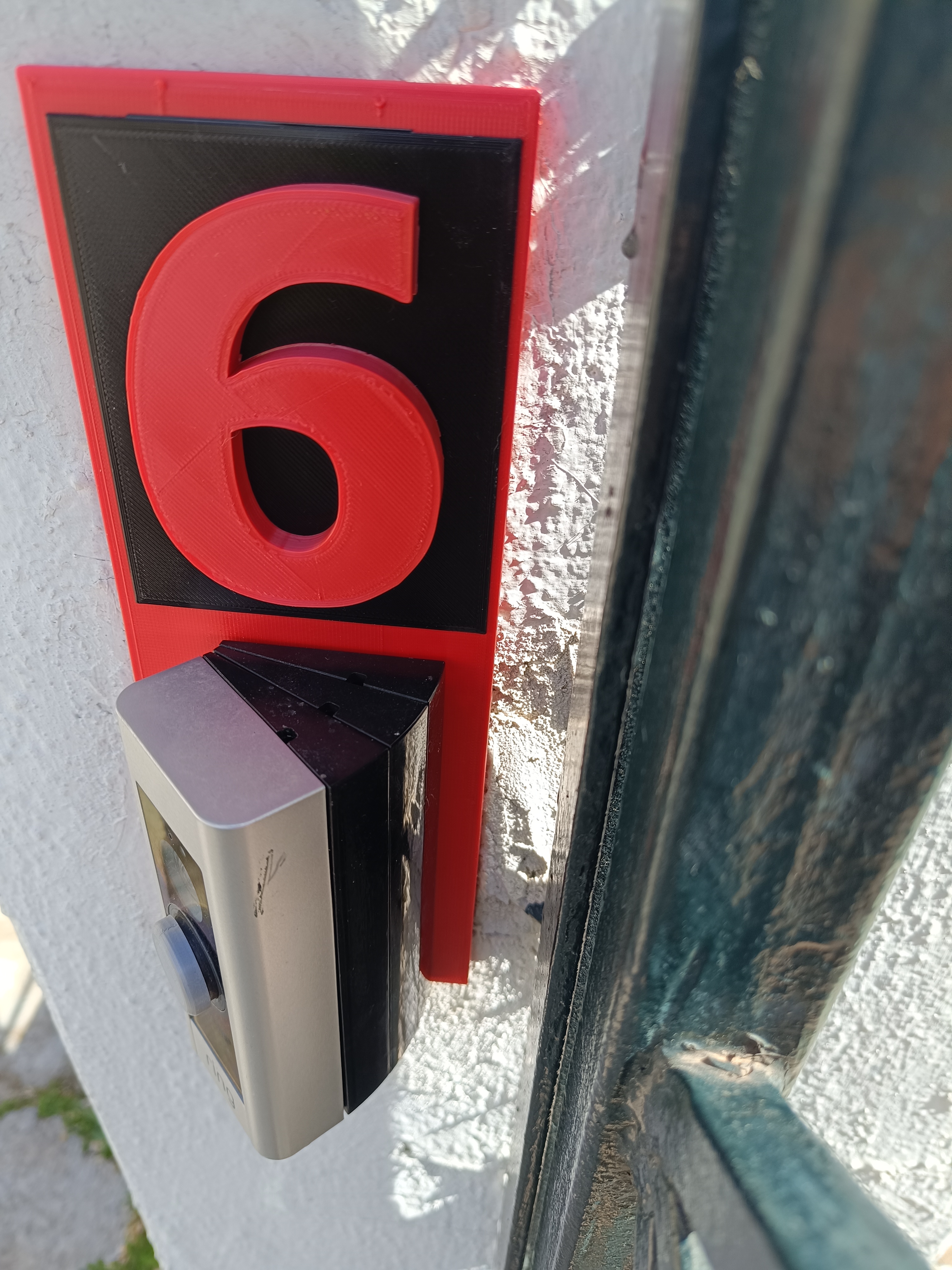 Ring Doorbell Vertical Wall Mount with House Number