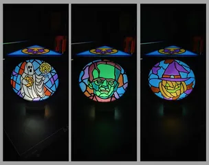 Halloween Stain Glass like Lamp