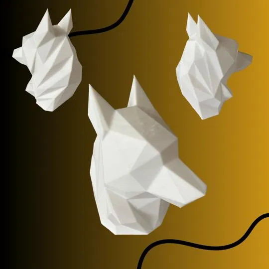 Low Poly Wolf Head by Ebmeier | Download free STL model | Printables.com